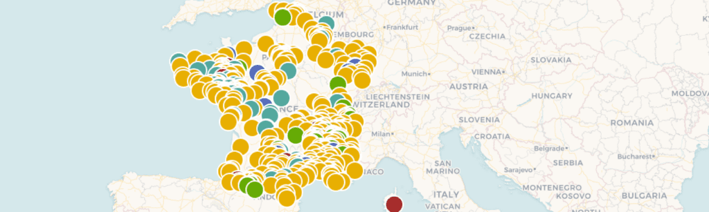 La nouvelle carte de l'énergie citoyenne par Énergie Partagée